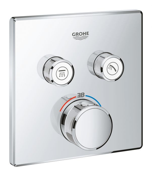 Element natynkowy do montażu gotowego z Rapido SmartBox 35600000 GROHE Grohtherm SmartControl do baterii podtynkowej termostatycznej chrom | 29124000