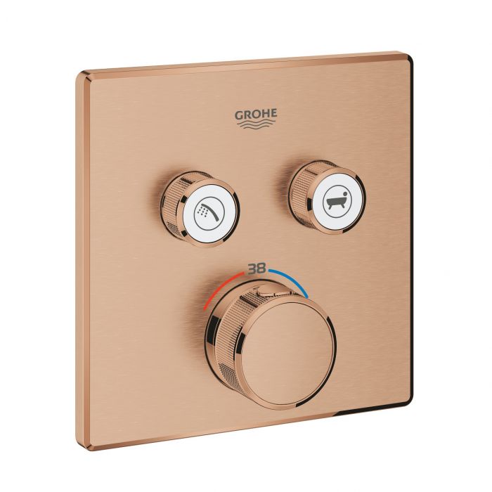 Element natynkowy do montażu gotowego z Rapido SmartBox 35600000/35604000 GROHE Grohtherm SmartControl do baterii podtynkowej termostatycznej brushed warm sunset | 29124DL0