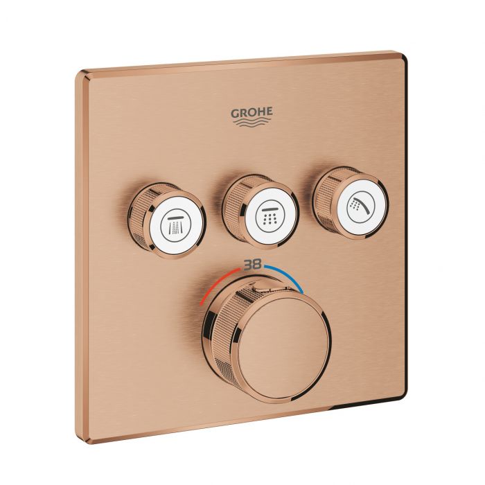 Element natynkowy do montażu z Rapido SmartBox uniwersalny element montażowy 35600000/3560400 GROHE Grohtherm SmartControl do baterii podtynkowej termostatycznej brushed warm sunset | 29126DL0