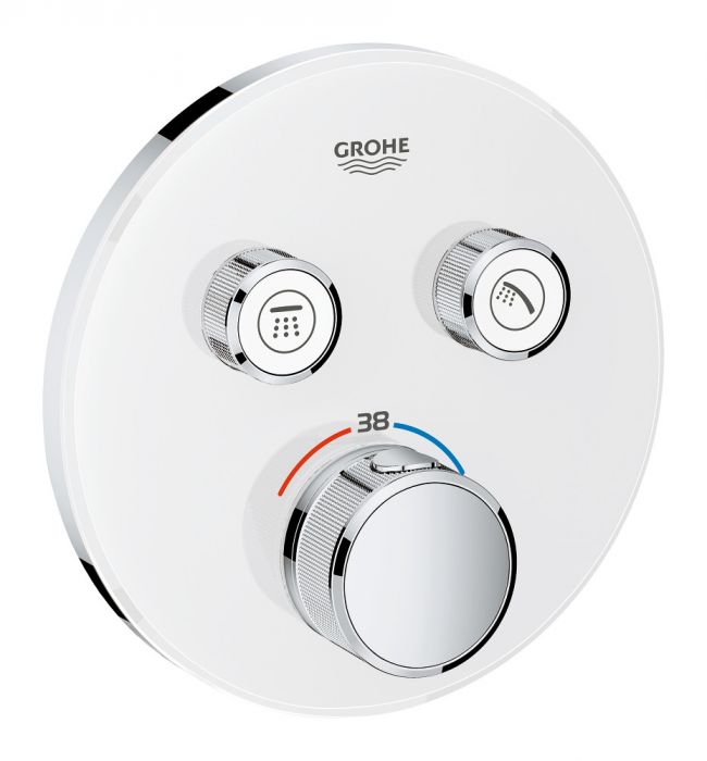 Element natynkowy do montażu gotowego z Rapido SmartBox 35600000 GROHE Grohtherm SmartControl do baterii prysznicowej termostatycznej podtynkowej moon white | 29151LS0