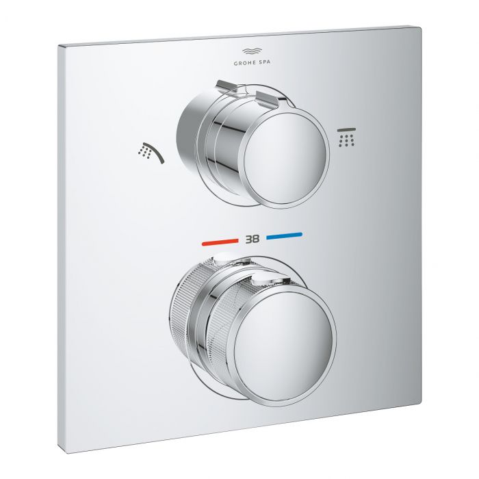 Element natynkowy do montażu z Rapido SmartBox 35600000/35604000 z przełącznikiem GROHE Allure do baterii prysznicowej termostatycznej podtynkowej chrom | 29181002