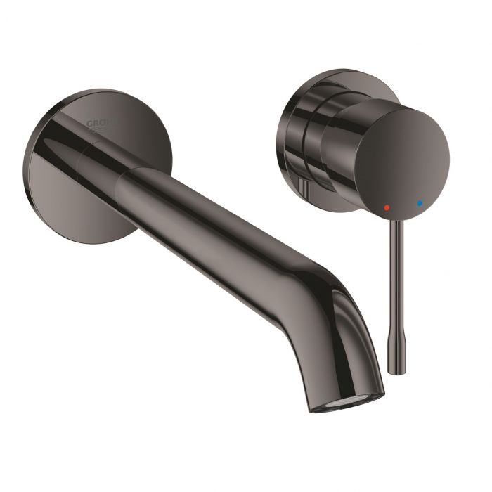 Bateria umywalkowa ścienna podtynkowa, do montażu z elementem podtynkowym 23571000 GROHE Essence 1-uchwytowa 2-otworowa hard graphite | 29193A01