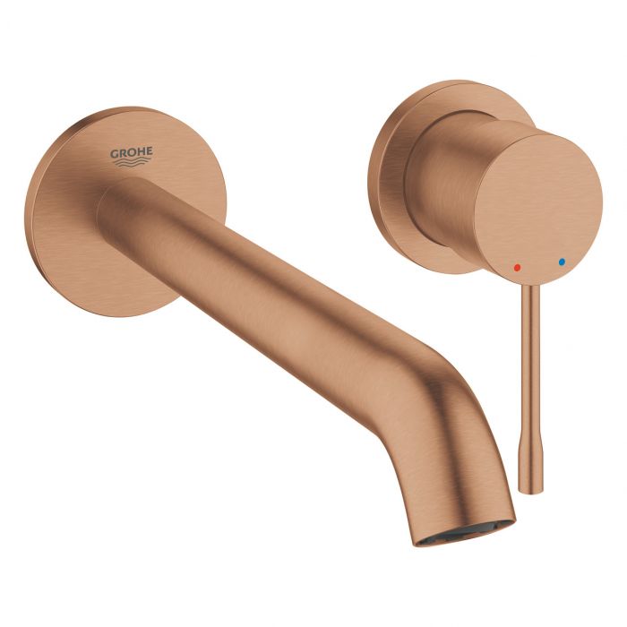 Bateria umywalkowa ścienna podtynkowa, do montażu z elementem podtynkowym 23571000 GROHE Essence 1-uchwytowa 2-otworowa brushed warm sunset | 29193DL1