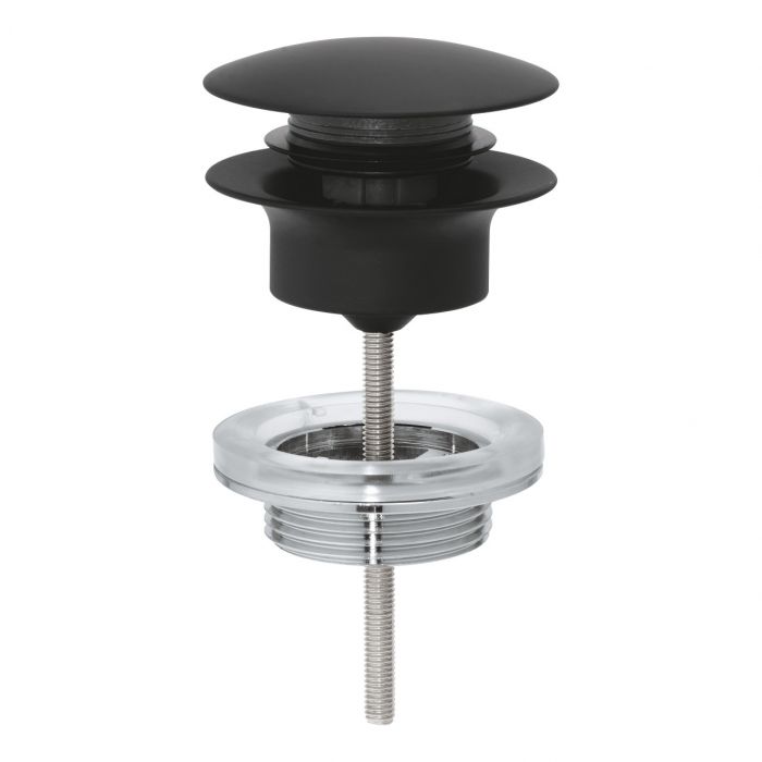 Zestaw odpływowy z korkiem push-open GROHE phantom black | 29510KF0