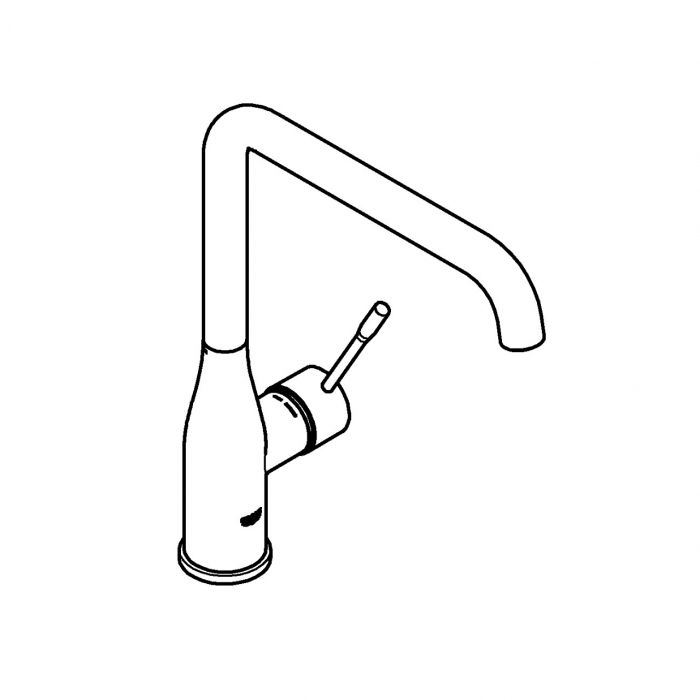 Bateria kuchenna stojąca GROHE Essence 1-uchwytowa 1-otworowa brushed nickel z wysoką obrotową wylewką | 30269EN0