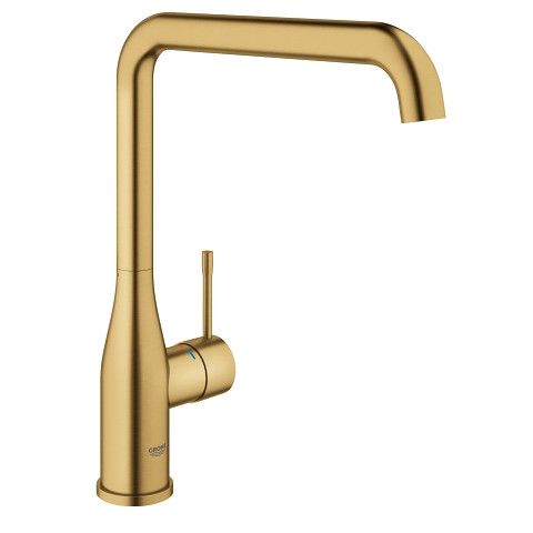 Bateria kuchenna stojąca GROHE Essence 1-uchwytowa 1-otworowa mosiężna brushed cool sunrise z wysoką obrotową wylewką  | 30269GN0