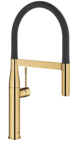 Bateria zlewozmywakowa stojąca GROHE Essence 1-uchwytowa 1-otworowa mosiężna cool sunrise z wysoką obrotową wylewką 360° | 30294GL0