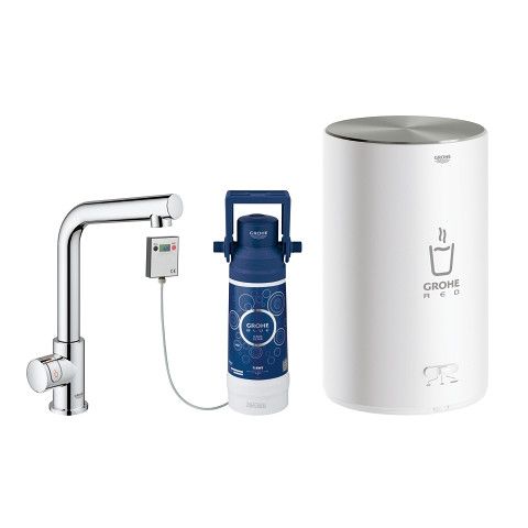 Zawór stojąca GROHE Red Mono 1-uchwytowa 1-otworowa mosiężny chrom z wylewką L | 30339001