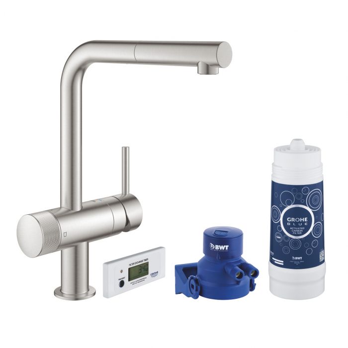 Zestaw startowy GROHE Blue Pure Minta stal nierdzewna | 30382DC0