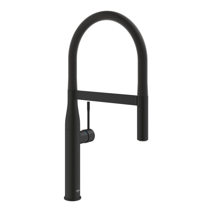 Bateria zlewozmywakowa stojąca profesjonalny spray GROHE Essence 1-uchwytowa 1-otworowa phantom black z obrotową wylewką | 30503KF0