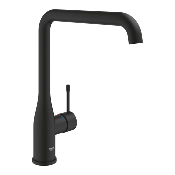 Bateria zlewozmywakowa stojąca GROHE Essence 1-uchwytowa 1-otworowa phantom black z obrotową wylewką  | 30505KF0