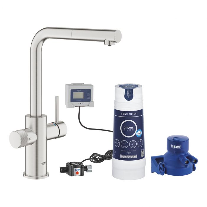 Zestaw startowy GROHE Blue Pure Vento stal nierdzewna | 30579DC0