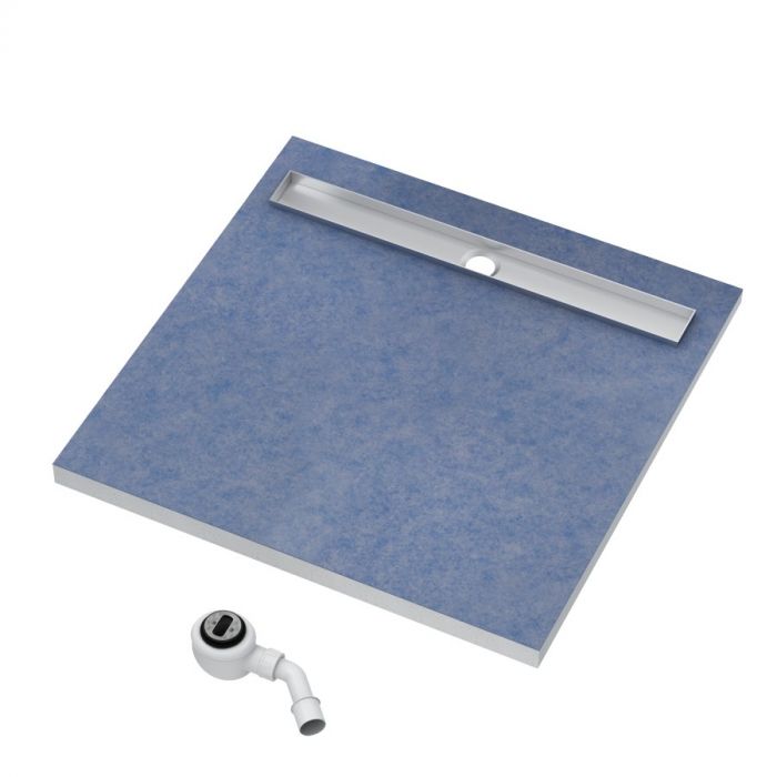 Brodzik STABILSOUND kwadratowy podpłytkowy 90 x 90 cm SCHEDPOL BASE z syfonem szybkoprzepływowym w zestawie | 10022OLSL