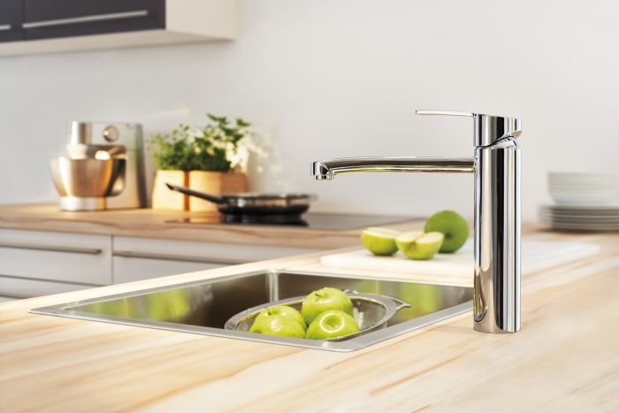 Bateria zlewozmywakowa stojąca GROHE Eurostyle Cosmopolitan 1-uchwytowa 1-otworowa mosiężna DN 15 chrom z obrotową wylewką 140°  | 31124002 #2