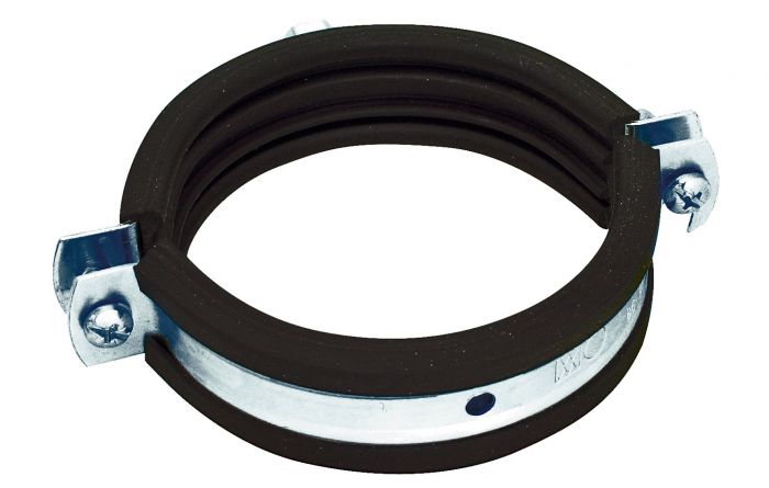 Obejma stalowa, ocynkowana elektrolitycznie pojedyncza BIS Bifix 1301 z okładziną z EPDM 52-56 mm