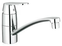 Eurosmart Cosmopolitan bateria zlewozmywakowa stojąca do montażu podokiennego 1-uchwytowa 1-otworowa z obrotową wylewką 140° Long-Life Shine, SilkMove głowica ceramiczna 46 mm mosiężna zasięg wylewki 226 mm DN 15 chrom