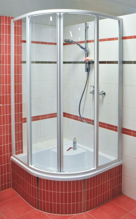 Kabina narożna, rozsuwana, 4-częściowa półokrągły RAVAK Supernova SKCP4-90 900 x 1700 mm biała szkło hartowane Pearl bez powłoki | 31177V10011