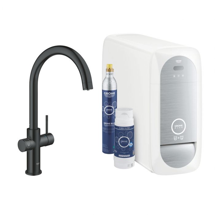 Zestaw startowy GROHE Blue Home aksamitna czerń | 31455KS1