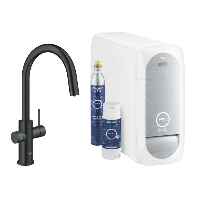 Zestaw startowy GROHE Blue Home aksamitna czerń | 31541KS0
