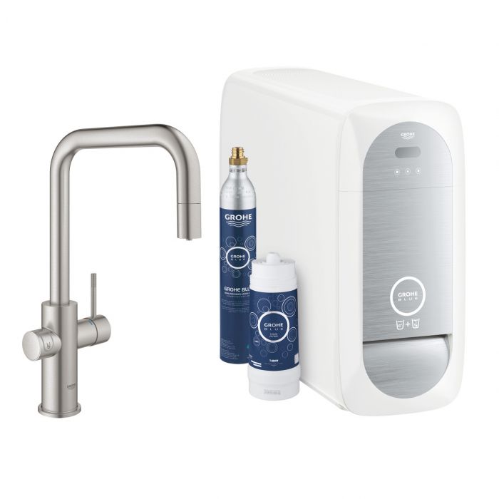 Zestaw startowy GROHE Blue Home stal nierdzewna | 31543DC0