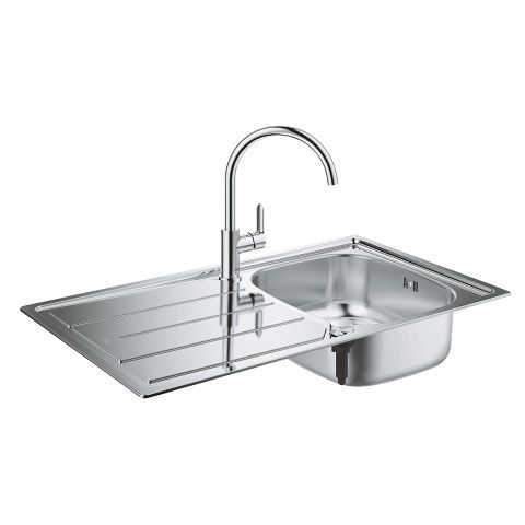 Zlewozmywak 1-komorowy z ociekaczem GROHE K200 860 x 500 mm | 31562SD0