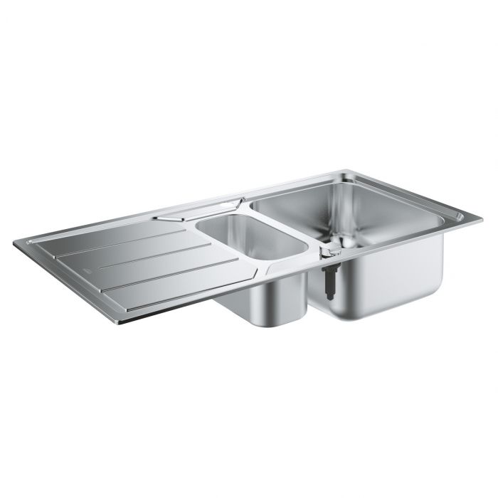 Zlewozmywak 1,5-komorowy z ociekaczem GROHE K500 60-S 970 x 500 mm | 31572SD0