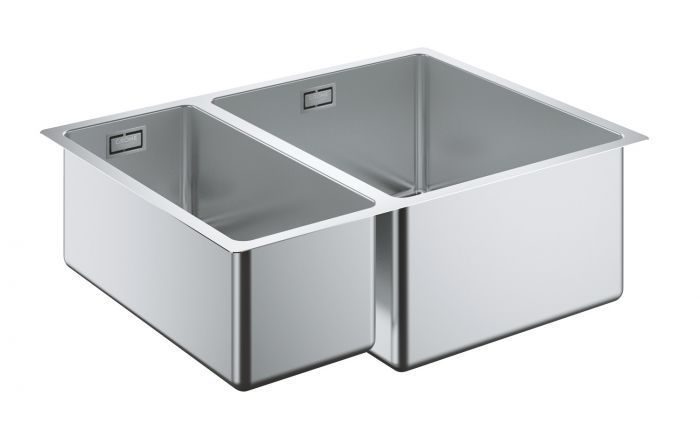 Zlewozmywak podblatowy 1,5-komorowy GROHE K700 U 60-S 585 x 440 mm | 31576SD0