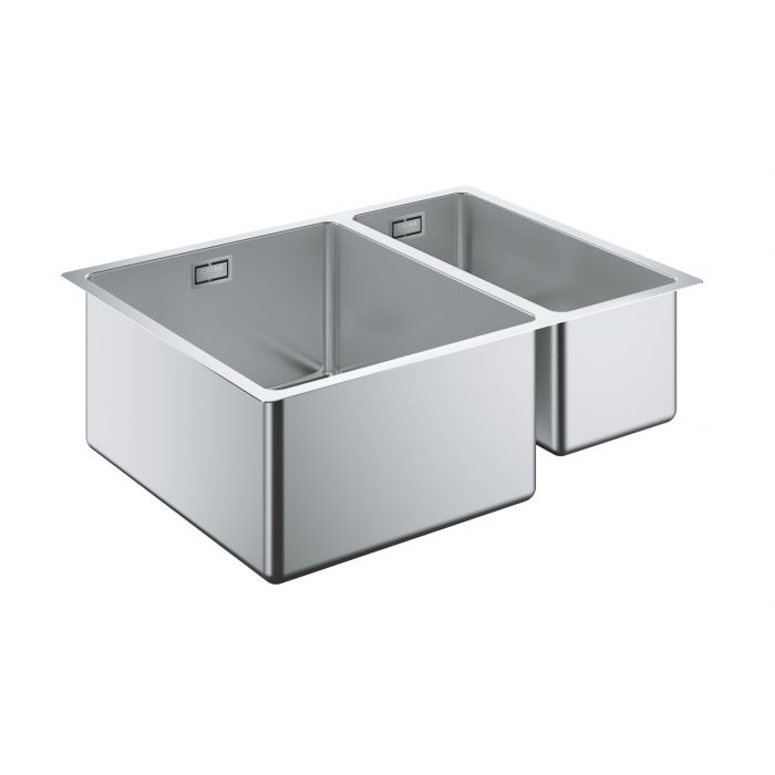Zlewozmywak podblatowy 1,5-komorowy GROHE K700 U 60-S 585 x 440 mm | 31577SD0