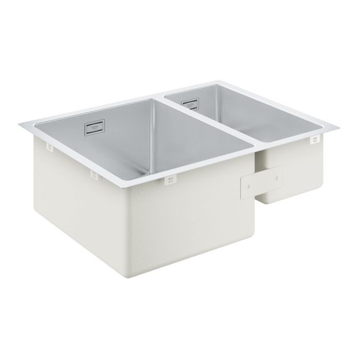 Zlewozmywak podblatowy 1,5-komorowy GROHE K700 U 60-S 585 x 440 mm | 31577SD1