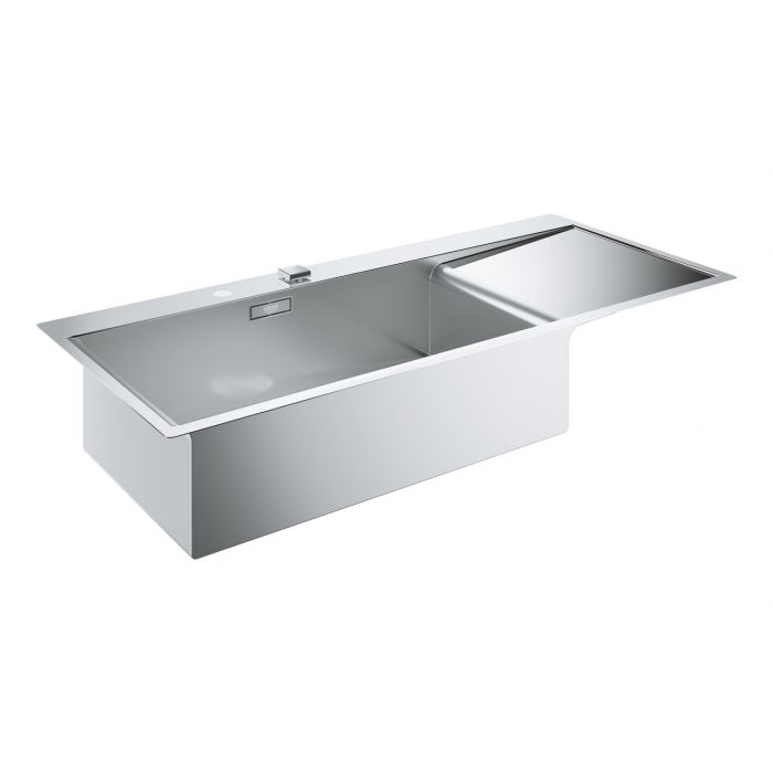 Zlewozmywak 1-komorowy z ociekaczem GROHE K1000 80-S 1160 x 200 x 520 mm | 31581SD0