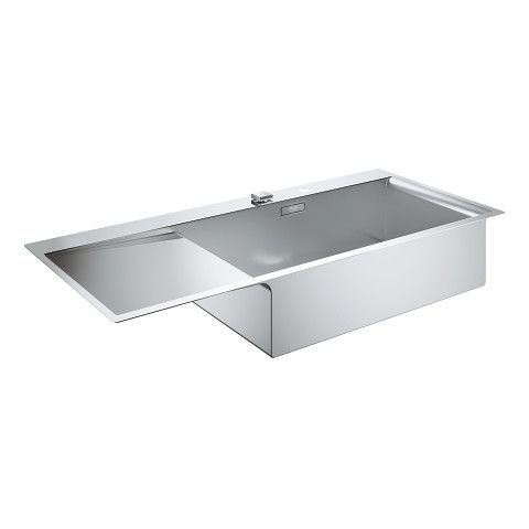 Zlewozmywak 1-komorowy z ociekaczem GROHE K1000 80-S 1160 x 200 x 520 mm | 31582SD0