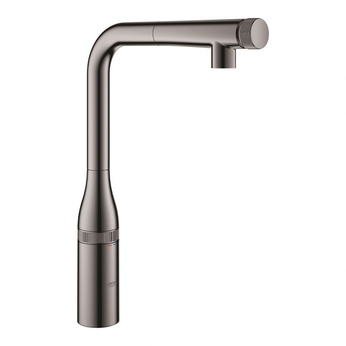 Bateria kuchenna stojąca GROHE Essence SmartControl 1-uchwytowa 1-otworowa hard graphite z wyciąganą obrotową wylewką | 31615A00