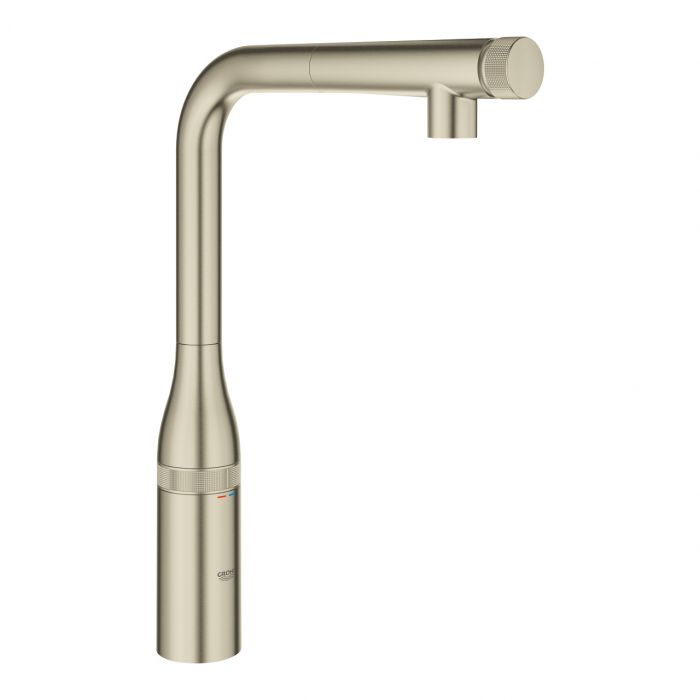 Bateria kuchenna stojąca GROHE Essence SmartControl 1-otworowa mosiężna brushed nickel z wyciąganą obrotową wylewką 140° | 31615EN0
