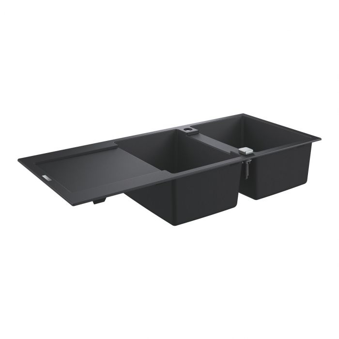 Zlewozmywak 2-komorowy z ociekaczem GROHE K500 80-C 1160 x 500 mm | 31647AP0