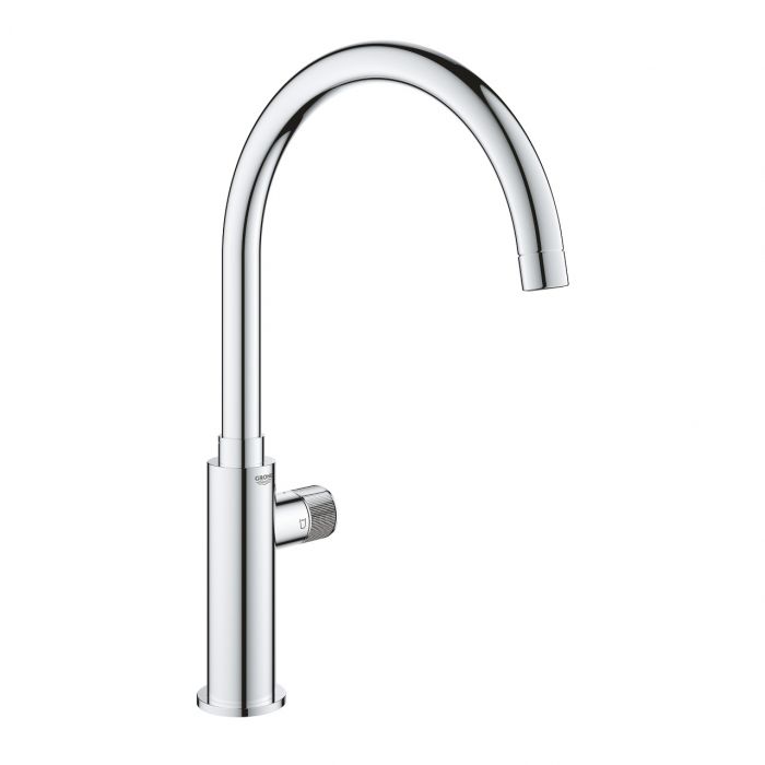 Zawór kuchenny sztorcowy GROHE Blue Pure Mono 1-uchwytowa 1-otworowa mosiężny chrom z obrotową wylewką 150st. | 31724000