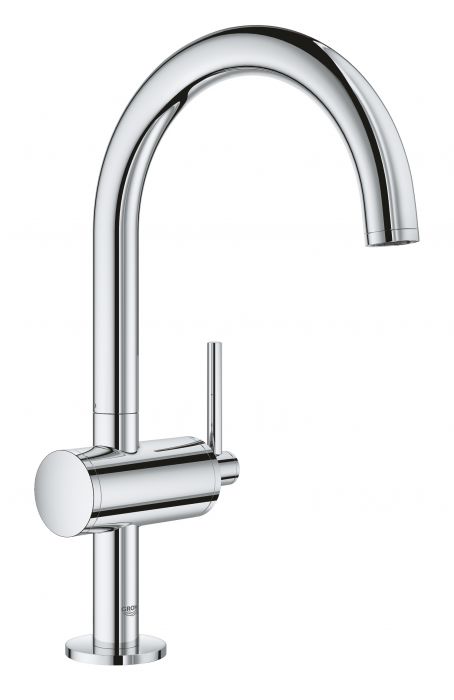Bateria umywalkowa stojąca GROHE Atrio 1-uchwytowa 1-otworowa mosiężna chrom z obrotową wylewką  | 32042003