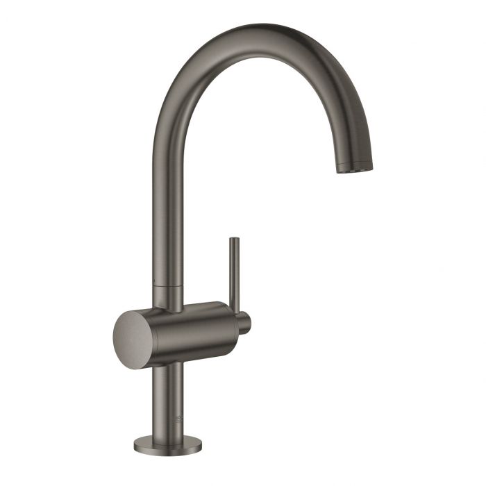 Bateria umywalkowa stojąca GROHE Atrio 1-uchwytowa 1-otworowa brushed hard graphite z obrotową wylewką | 32042AL3