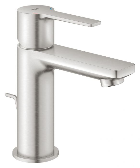 Bateria umywalkowa stojąca GROHE Lineare 1-uchwytowa 1-otworowa mosiężna DN 15 stal nierdzewna | 32109DC1
