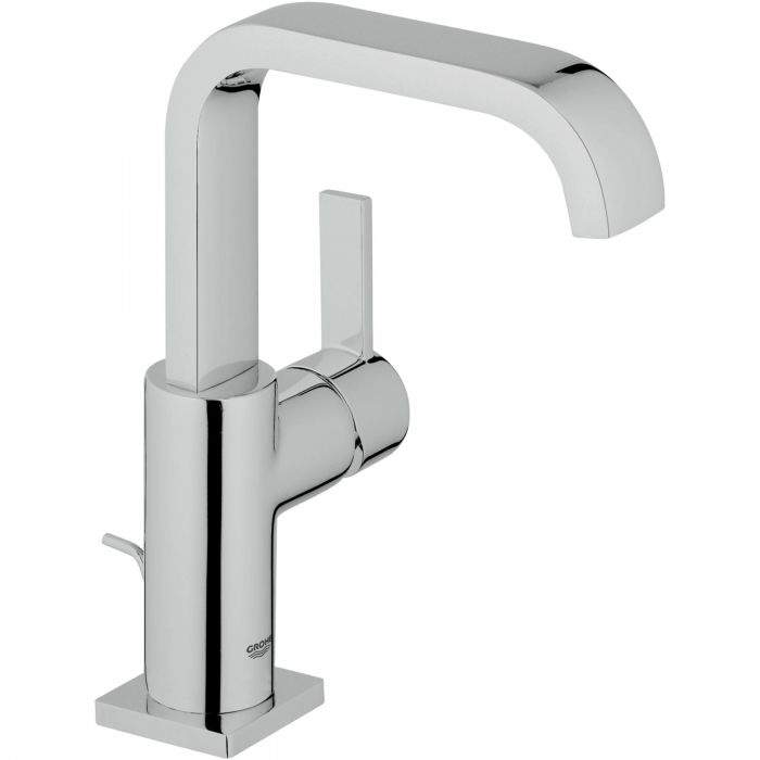 Bateria umywalkowa stojąca GROHE POLSKA Allure 1-uchwytowa 1-otworowa mosiężna DN 15 chrom z wylewką U | 32146000