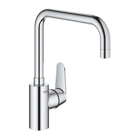 Bateria zlewozmywakowa ścienna GROHE Eurodisc Cosmopolitan 1-uchwytowa 1-otworowa chrom z obrotową wylewką | 32259003