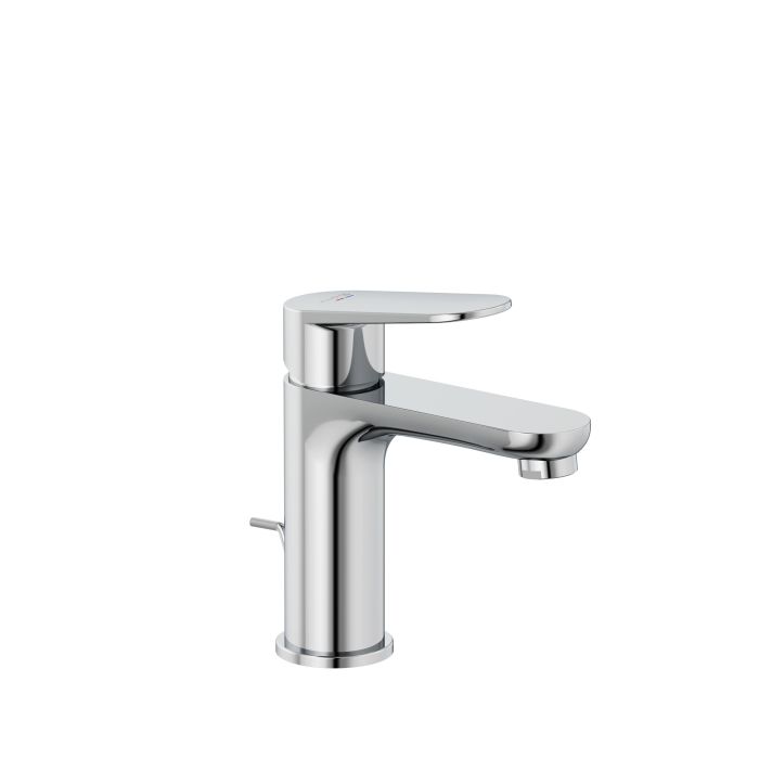 Bateria umywalkowa KLUDI X1 100 1-uchwytowa 1-otworowa chrom wysokość wylewki 95 mm z zestawem odpływowym  | 322880575