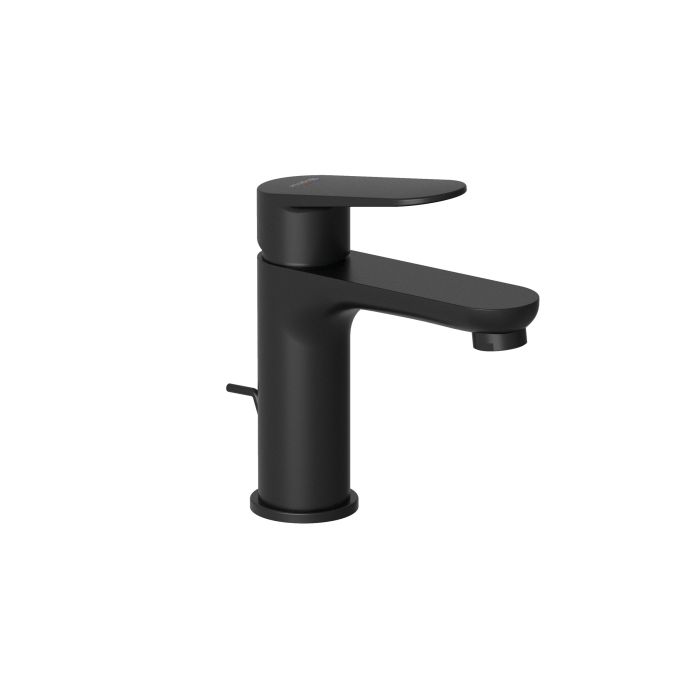Bateria umywalkowa KLUDI X1 100 1-uchwytowa 1-otworowa czarna matowa wysokość wylewki 95 mm z zestawem odpływowym  | 322883975