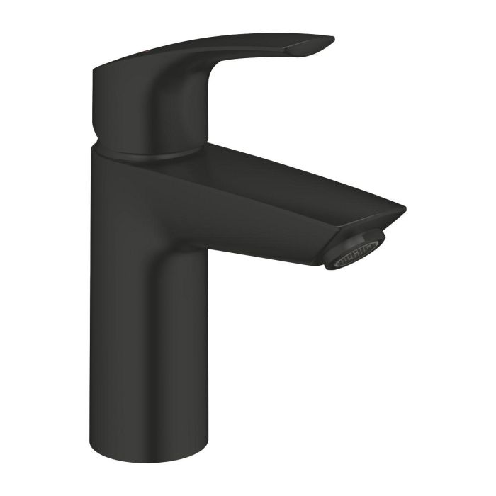 Bateria umywalkowa montaż jednootworowy rozmiar S GROHE EUROSMART matte black metalowa, dźwignia,GROHE SilkMove głowica ceramiczna 28 mm, regulowany strumień, z ogranicznikiem temeratury,bez zestawu odpływowego | 324672433