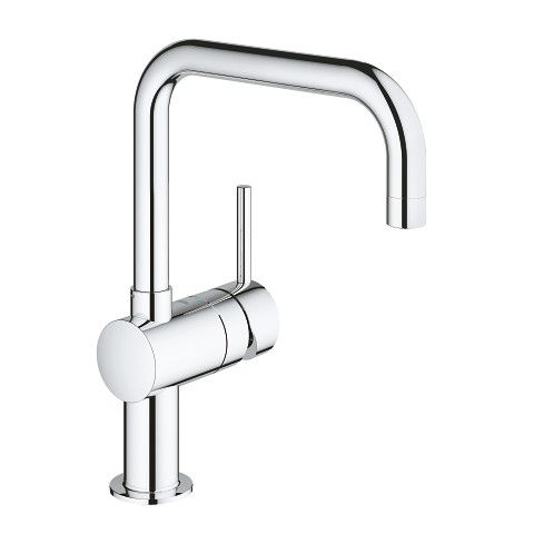 Bateria zlewozmywakowa stojąca GROHE Minta 1-uchwytowa 1-otworowa mosiężna DN 15 chrom z obrotową wylewką U | 32488000