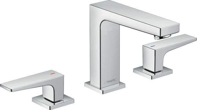 Bateria umywalkowa stojąca HANSGROHE Metropol 110 2-uchwytowa 3-otworowa może współpracować z przepływowymi podgrzewaczami wody chrom  | 32514000