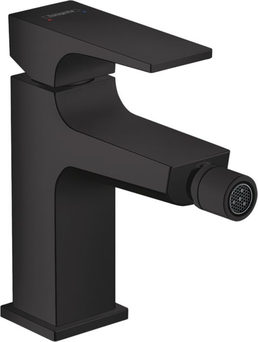 Bateria bidetowa stojąca HANSGROHE Metropol 1-uchwytowa 1-otworowa może współpracować z przepływowymi podgrzewaczami wody czarna matowa | 32520670