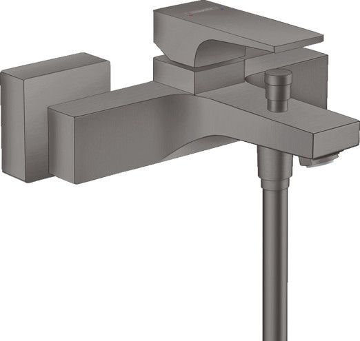 Bateria wannowa ścienna natynkowa HANSGROHE Metropol 1-uchwytowa 2-otworowa może współpracować z przepływowymi podgrzewaczami wody czarny chrom szczotkowany | 32540340