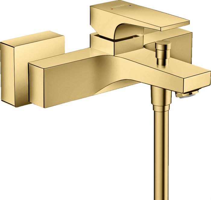 Bateria wannowa ścienna natynkowa HANSGROHE Metropol 1-uchwytowa 2-otworowa mosiądz złota optyczna polerowana | 32540990