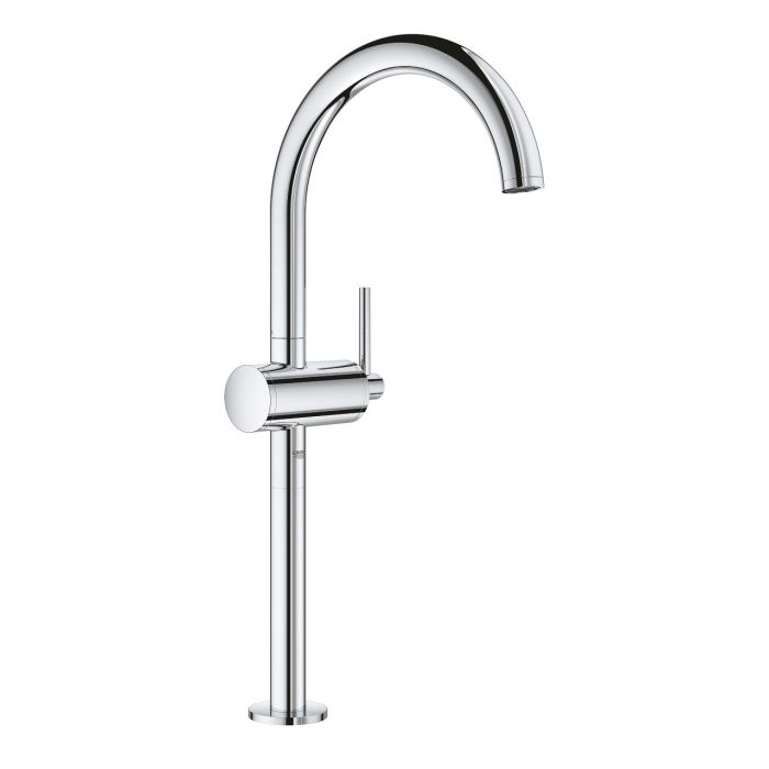 Bateria umywalkowa stojąca GROHE Atrio 1-uchwytowa 1-otworowa mosiężna chrom z obrotową wylewką | 32647003