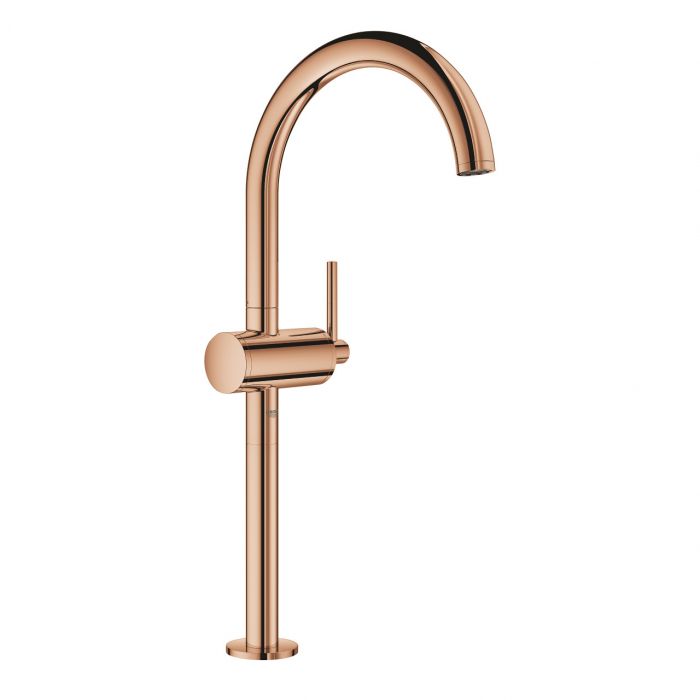 Bateria umywalkowa stojąca GROHE Atrio 1-uchwytowa 1-otworowa do umywalek wolnostojących warm sunset z obrotową wylewką | 32647DA3